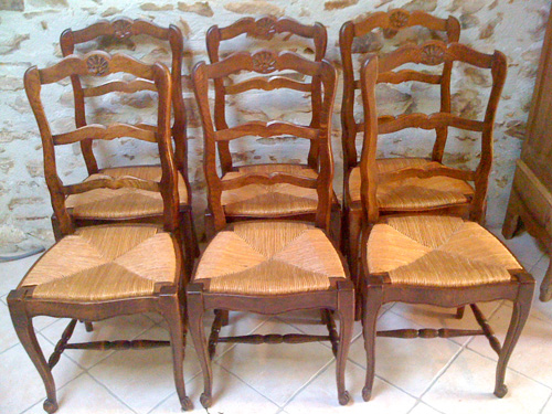 set of 6 provencal style chairs
